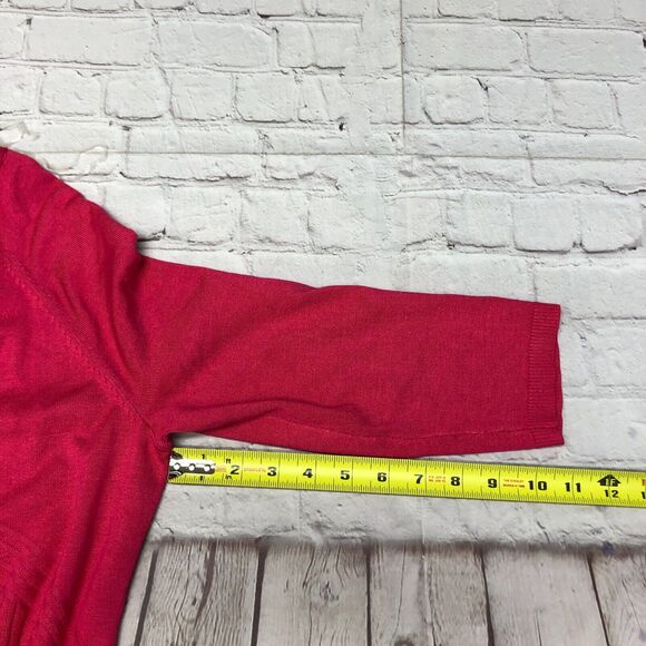 NWT 89th Madison Women Open Front Cardigan Sweater Size Medium Hot Pink M167 -16 - Picture 5 of 14